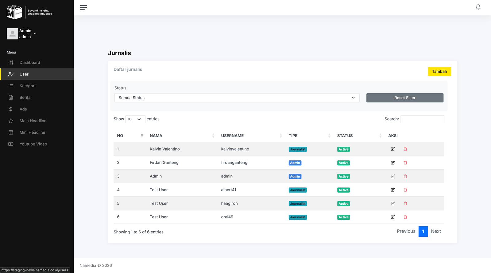 Project screenshot